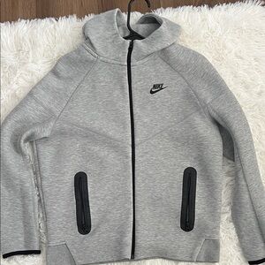 Nike Tech Kids Light Gray Hooded Jacket